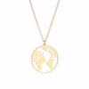 World Map Necklace Earth Day Gift for Best Friends Wanderlust Personalized Outdoor Necklaces