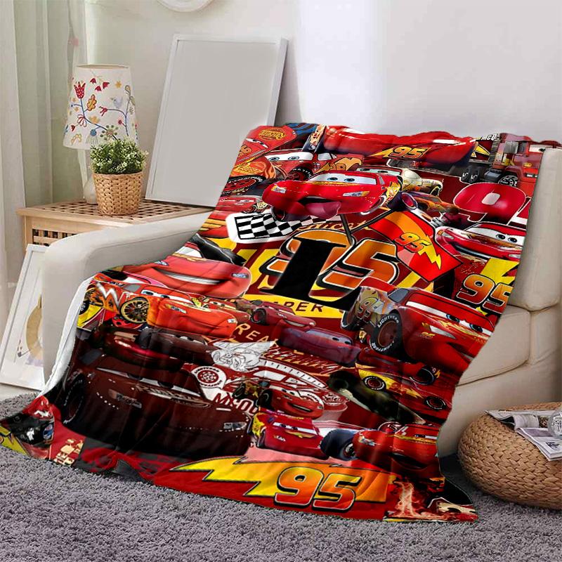 1pc Cars Movie Poster Collage Flannel Blanket Soft Warm Throw Blanket for Bedroom Living Room Bed Travel Camping Picnic Gift. M730057