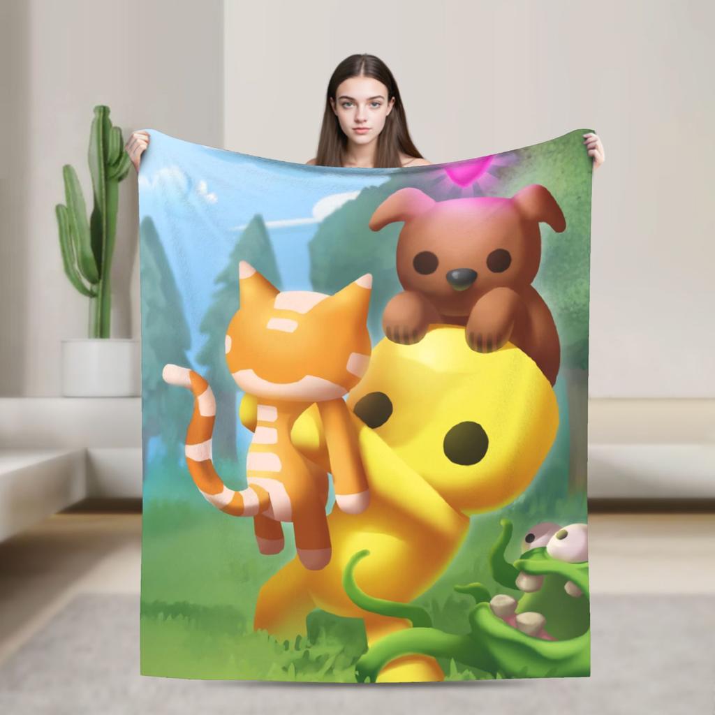 Wobbly Life Sandbox Game Fashion Blanket Cartoon Funny Flannel Novelty Warm Throw Fashion Blankets for Coverlet Decoration Outdoor