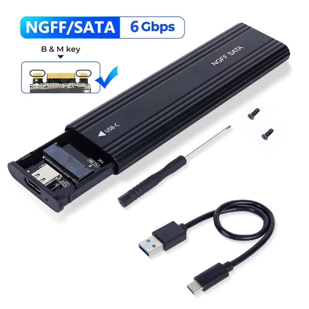 Внешний корпус твердотельного накопителя NVME Pcie M.2 2230/2242/2260/2280 M.2 на USB C 10 Гбит/с SSD, алюминиевый корпус типа A+C для ключа M/M+B