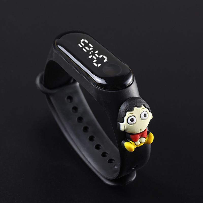 Superman LED Cartoon Doll Student Trend Waterproof Electronic Watch