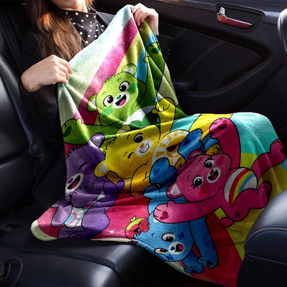 Bear Theme Printed Blanket - Perfect for Couch, Bed, Travel & Outdoor Use | Machine Washable, Cozy & Durable.