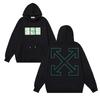 1223 Off-White 2025 Autumn/Winter New OW Banknote Pattern Printed Men's and Women's Hoodies