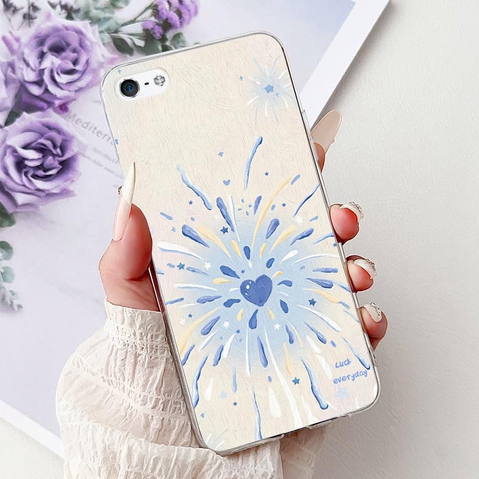 Для Apple iPhone 5 5S Чехол iPhoneSE Роскошный Чехол с Рисунком Цветов Мягкий Силиконовый Чехол для Телефона Для iPhone SE 2020 2022 iPhone5 Fundas