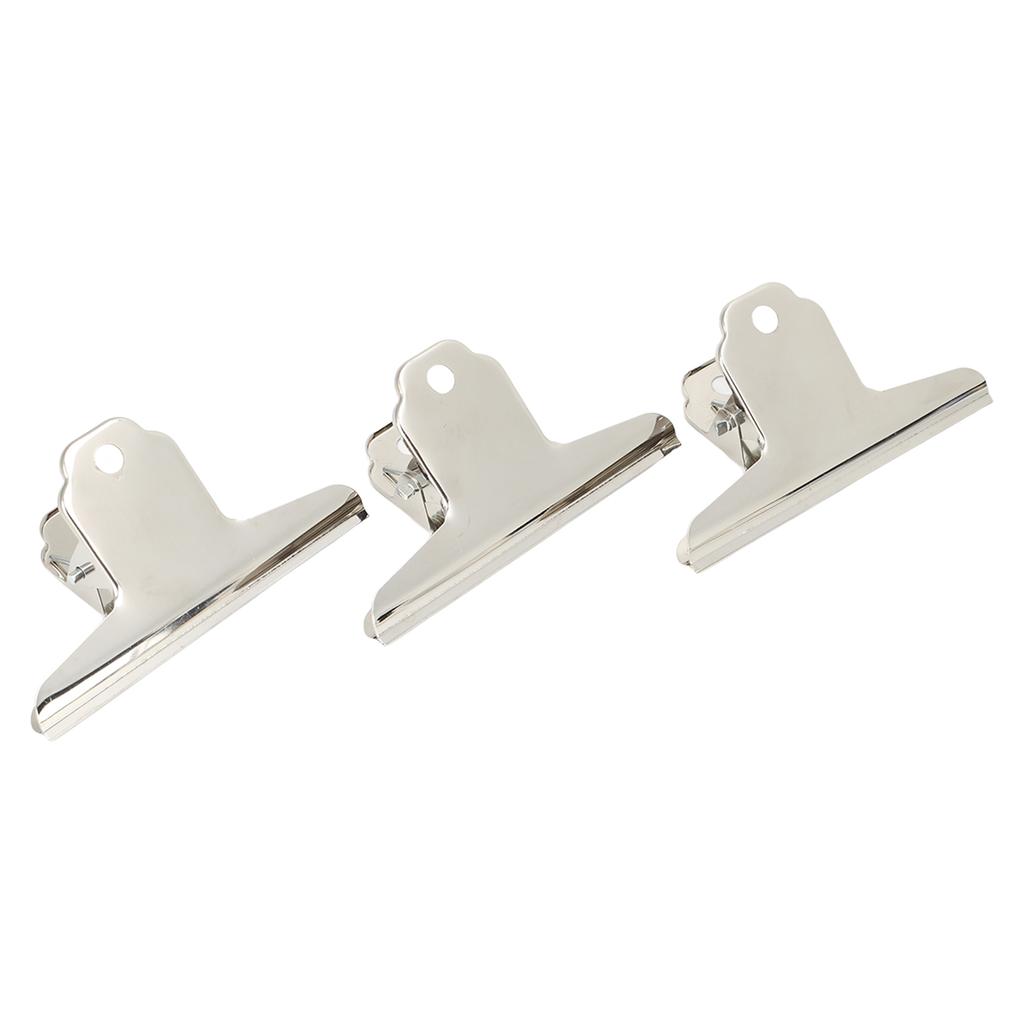 3 шт. зажимы Bulldog с гладкими краями, сильная сила зажима, металлические шарнирные зажимы для поделок, пищевых пакетов, фото