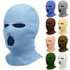 Three Hole Candy Colored Wool Hat With A Hood For Outdoor Cycling Windproof Mask