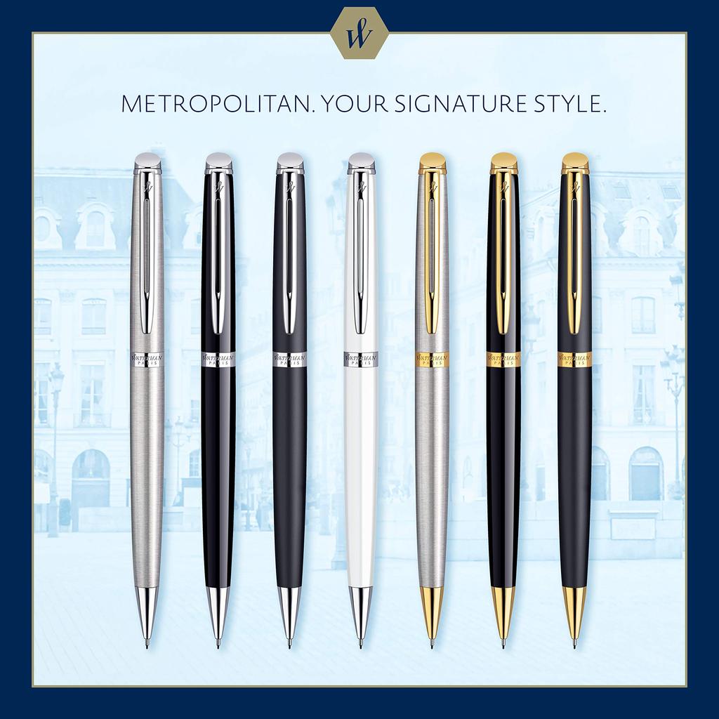 Waterman Waterman Official Metropolitan Ballpoint Pen Luxury Brand Gift Essential White CT S0920960 Oil-Based