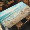 Nautical Rectangular Tablecloth Summer Ocean Shellfish Starfish Pattern Kitchen Dining Party Decor Table Cover
