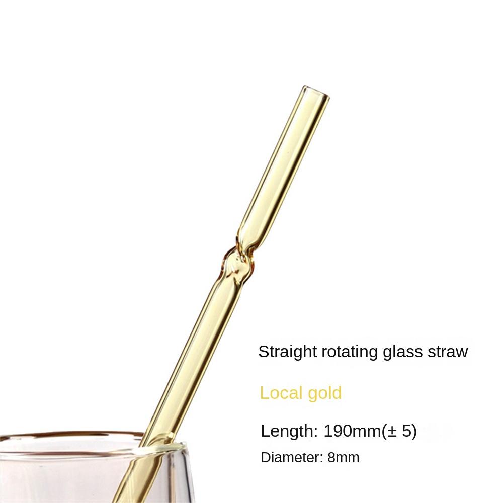 Соломинка с высоким содержанием боросиликатного стекла Прозрачный фруктовый сок Молоко Чай Напиток Аксессуары для напитков Стеклянная соломинка Стеклянная изогнутая палочка для размешивания