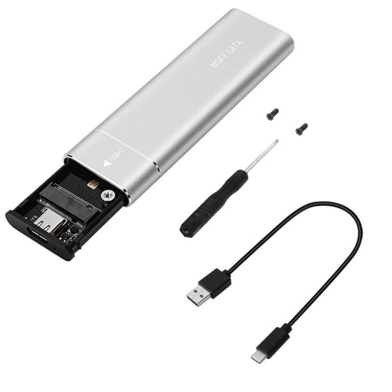 Алюминиевый корпус-адаптер для M.2 NVMe накопителей, скорость передачи данных USB 3.1 Gen 2 10 Гбит/с, портативный корпус
