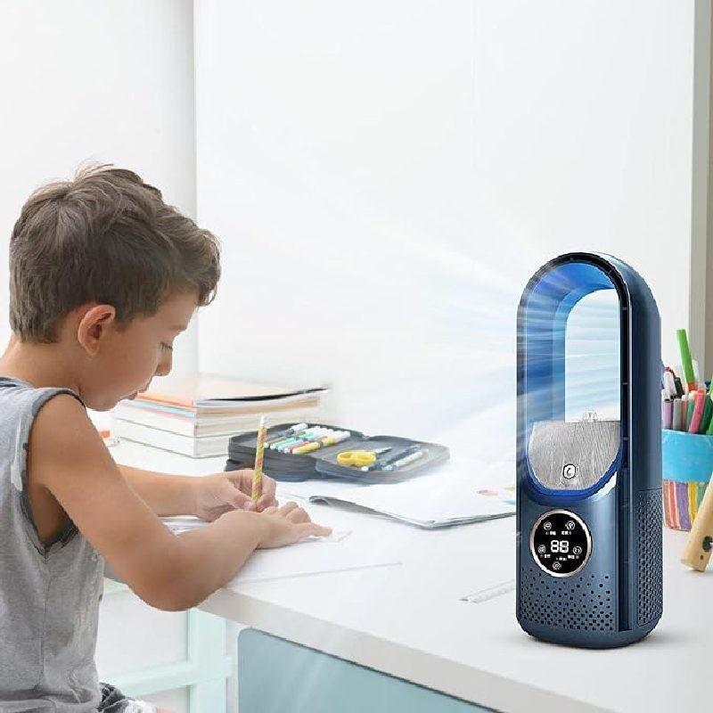 Stylish Home Dorm Office Desk Usb Cold Air Fan With Humidification Silent Timer Air Conditioner