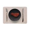 Gold-threaded leather placemats, heat-insulated, heat-resistant, Western dining table mats, waterproof and oil-resistant Christmas coaster bowl mats