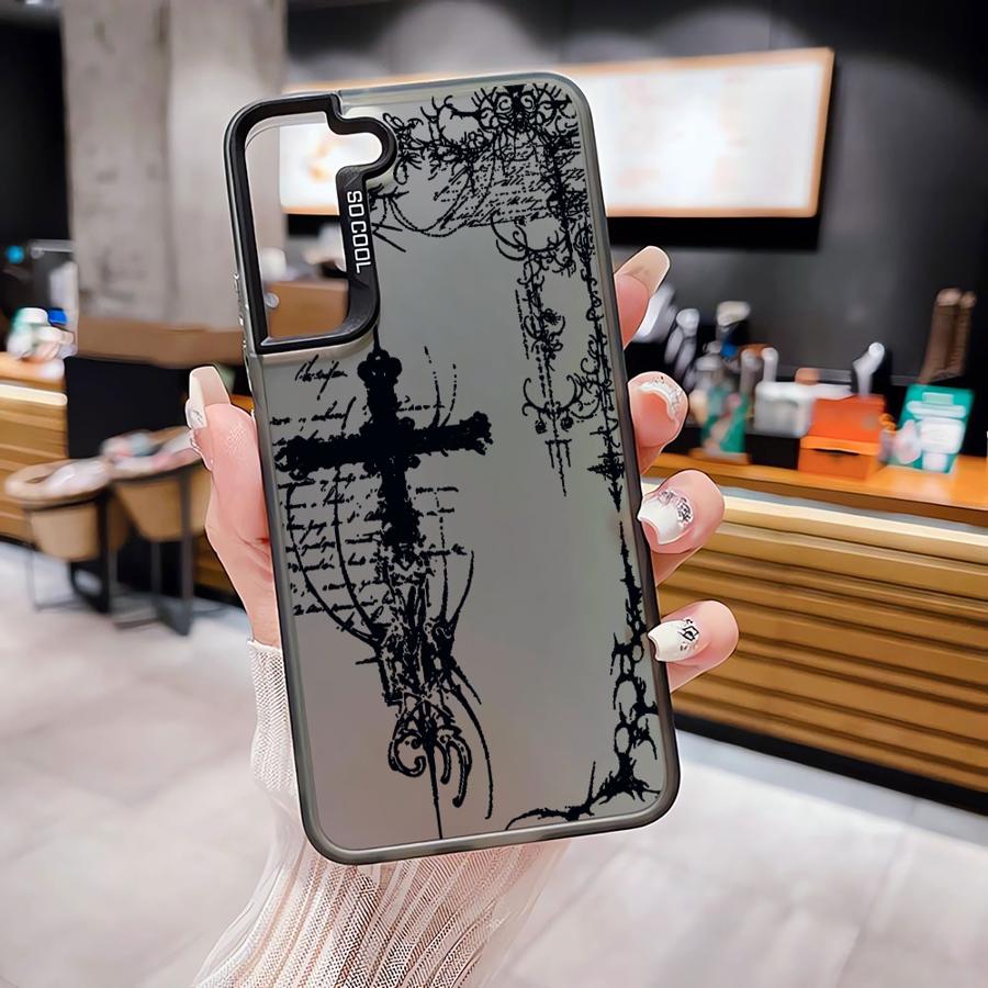 Креативный Крутой Чехол с Крестом для Samsung Galaxy S26 S24 FE S21 S20 FE S25 S22 Ultra S25Edge S23 Note 20 Ultra Чехол для Телефона