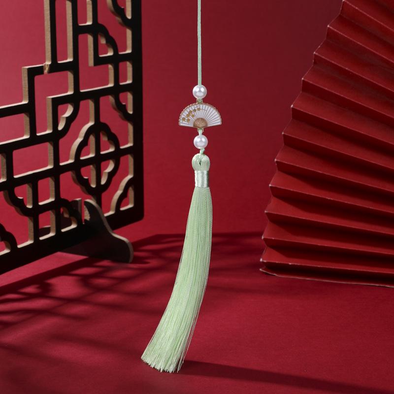 Pearl White Hanfu Style Tassel Pendant for Car or Bookmark