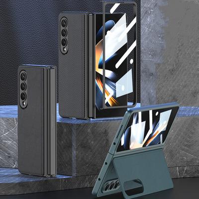 Магнитный кожаный чехол-держатель для Samsung Galaxy Z Fold 4 5g, жесткий чехол для телефона с полной защитой на 360 градусов, передняя пленка, чехол для Z Fold4