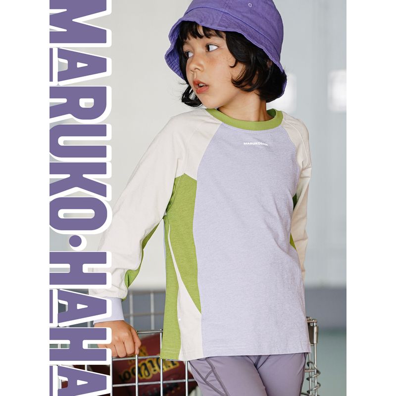 Toothpick Maru Maru and His Friends Color-Blocked Sports Sorona Long-Sleeve Quick-Dry T-Shirt Girls' Top Children's Clothing