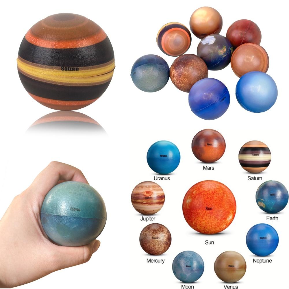 10Pcs Solar System Stress Ball For Kids Adult Stress Relief Planets Space Ball Educational Toys Fidget Toys Party Game Gifts