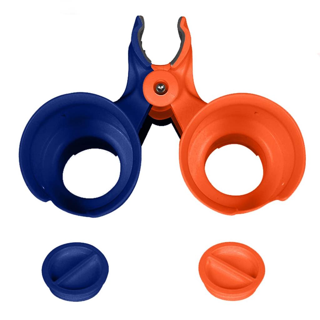 Лучший подстаканник для рыбалки на пляже ROBOCUP оранжевого и синего цвета, для напитков, удочки, лодки, стула, гольф-кара, инвалидной коляски, ходунков.