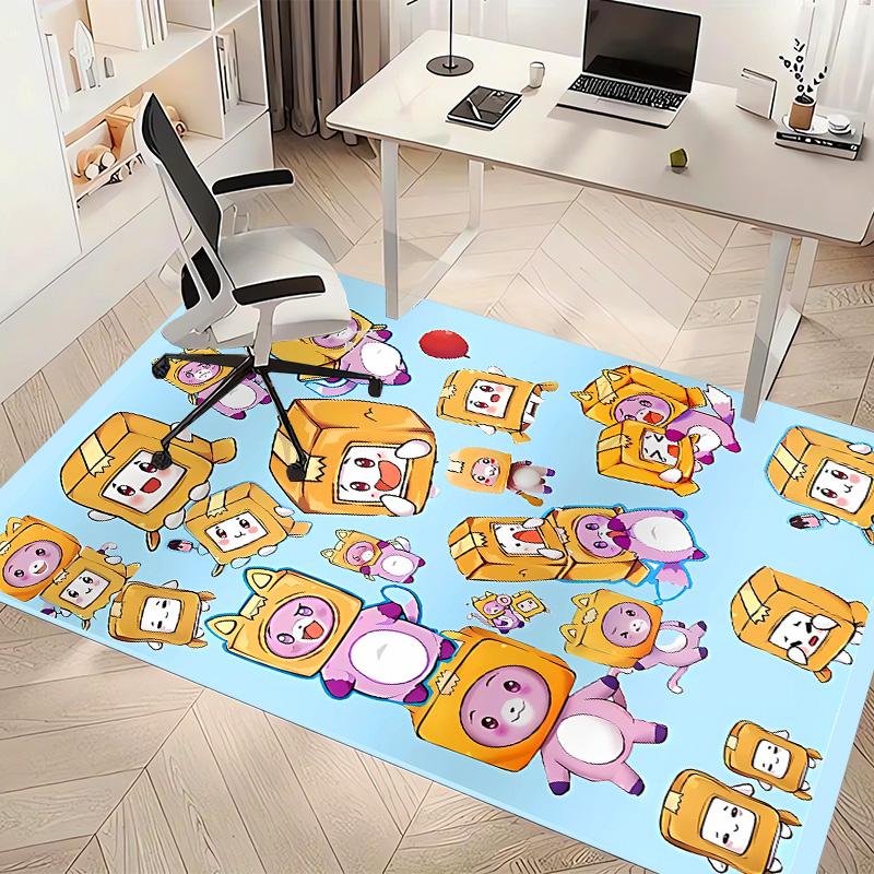 Lankybox Foxy and Rocky3 Printed Absorbent Washable Carpet, Non-Slip Bathroom Mats, Kitchen Rugs, Yoga Mat,Living Room Entrance, Camping Picnic Rugs