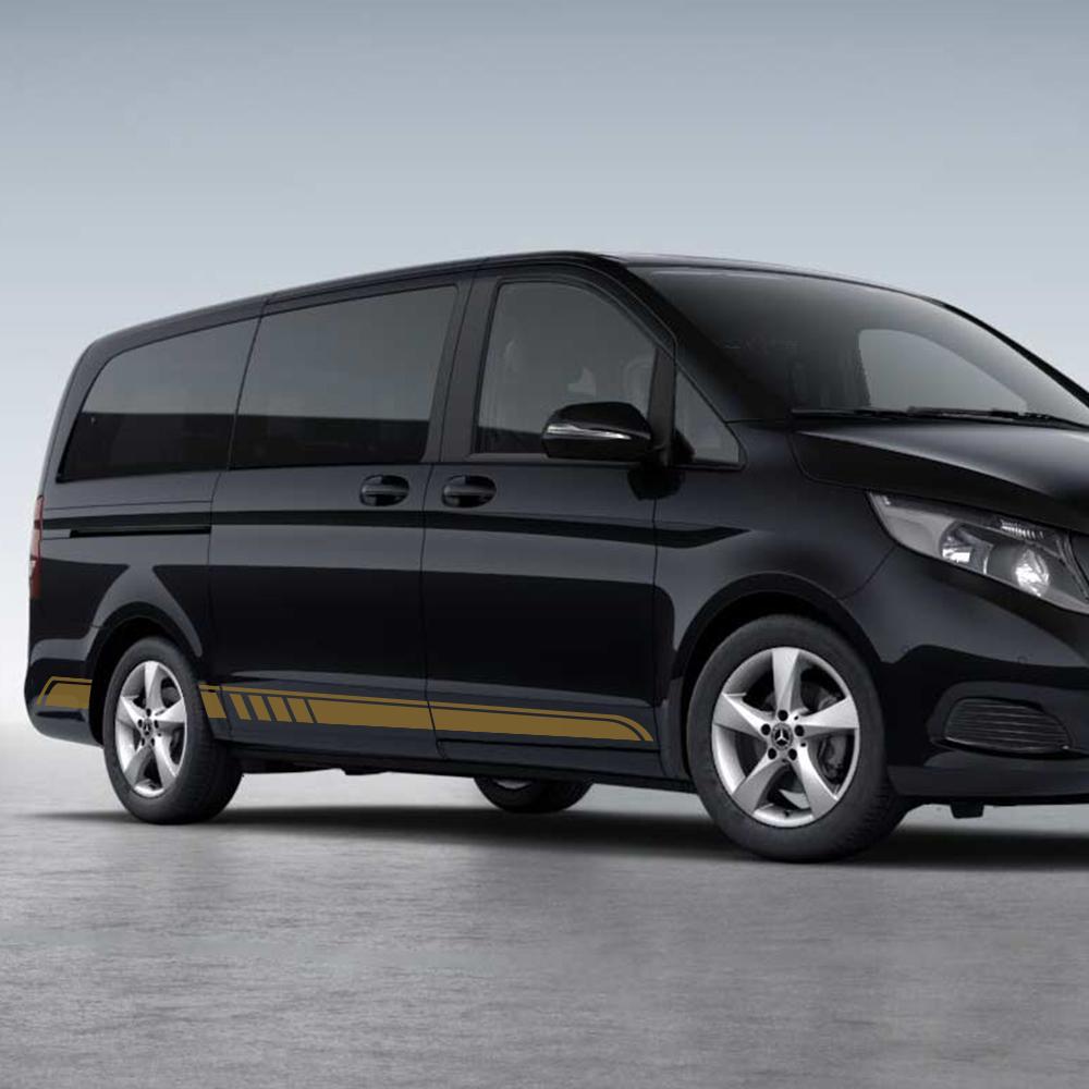 2 шт. Для Mercedes Benz Vito Viano V-Class w447 v260 Автомобильные Длинные Боковые Полосы Наклейки Авто Виниловая Пленка Наклейки Автомобильные Аксессуары