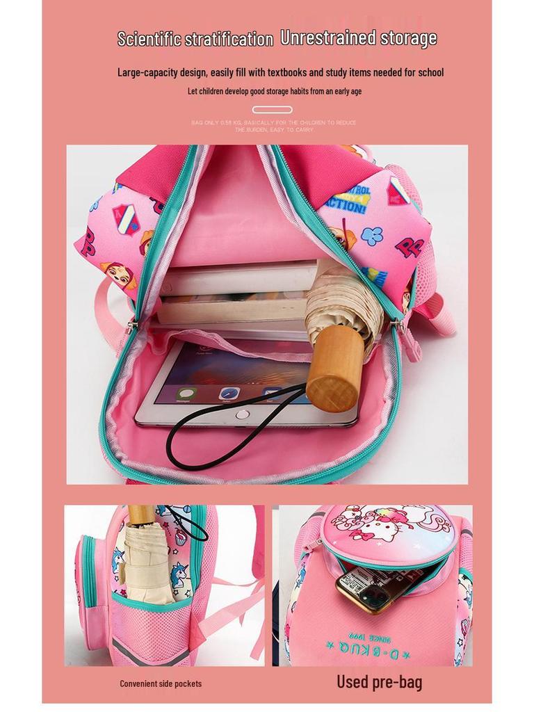 Cartoon Dinosaur Backpack for Kids Aged 3-6: Lightweight and Perfect for Kindergarten and Primary School Students