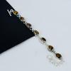 Dainty Tiger Eye Gemstone Handmade 925 Sterling Silver Bracelet, Tiger Eye Bracelet For Wife , Unisex Bracelet Mother's Day Gift