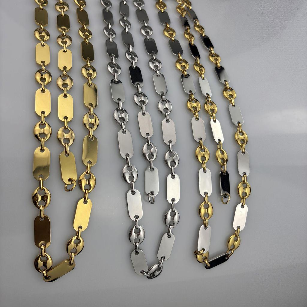 Модное ожерелье ручной работы «Императорская цепь» - Гладкая нержавеющая сталь с большим отверстием