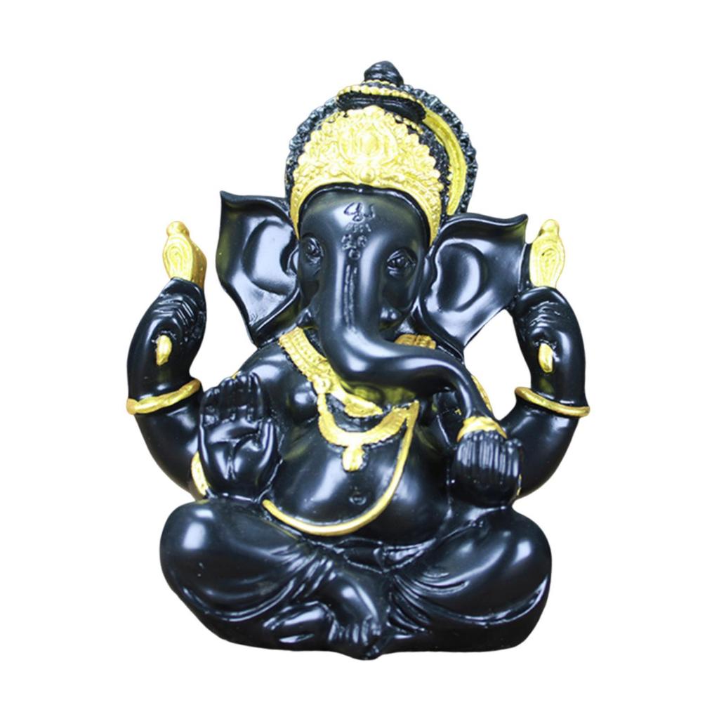 Ganesha Figurine, Fengshui Religious Elephant God Figurine, Resin Buddha Statue, Lord Ganesh Statue,