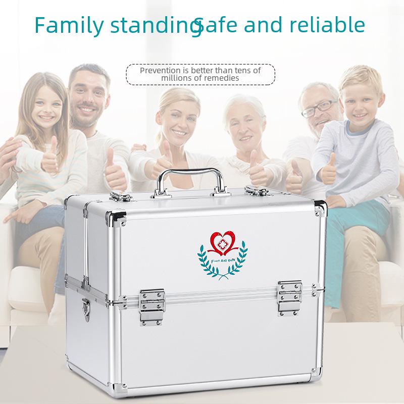 Большая многослойная аптечка с двойным открыванием — большая вместимость для семейного использования