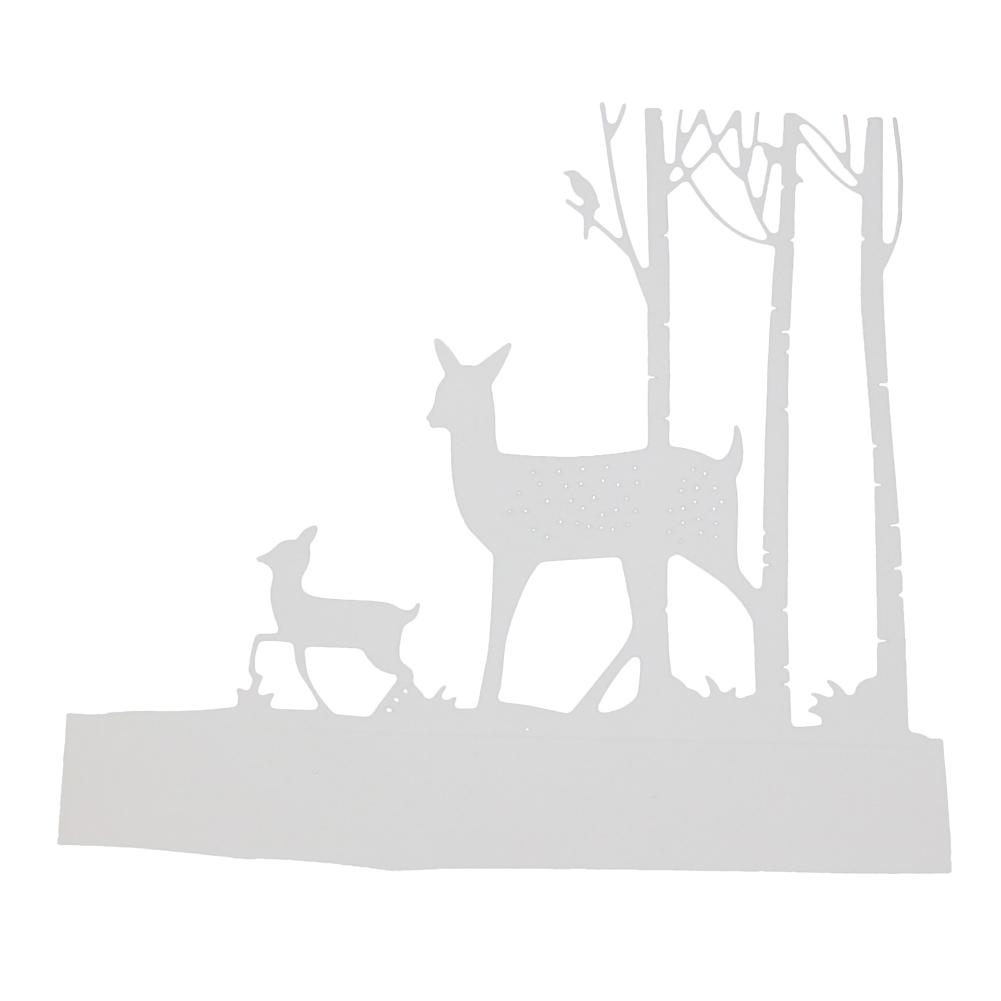 2 Рамки Оленя Металлические Серебристые Трафареты для Тиснения Режущие Формы для DIY Скрапбукинга Бумажный Альбом Изготовление Открыток