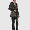 GUCCI Jackie 1961 Canvas With Leather Trim Crescent Shoulder Bag Shoulder Bag, Crossbody Bag Small Women's Black 678843-UN3AG-1294