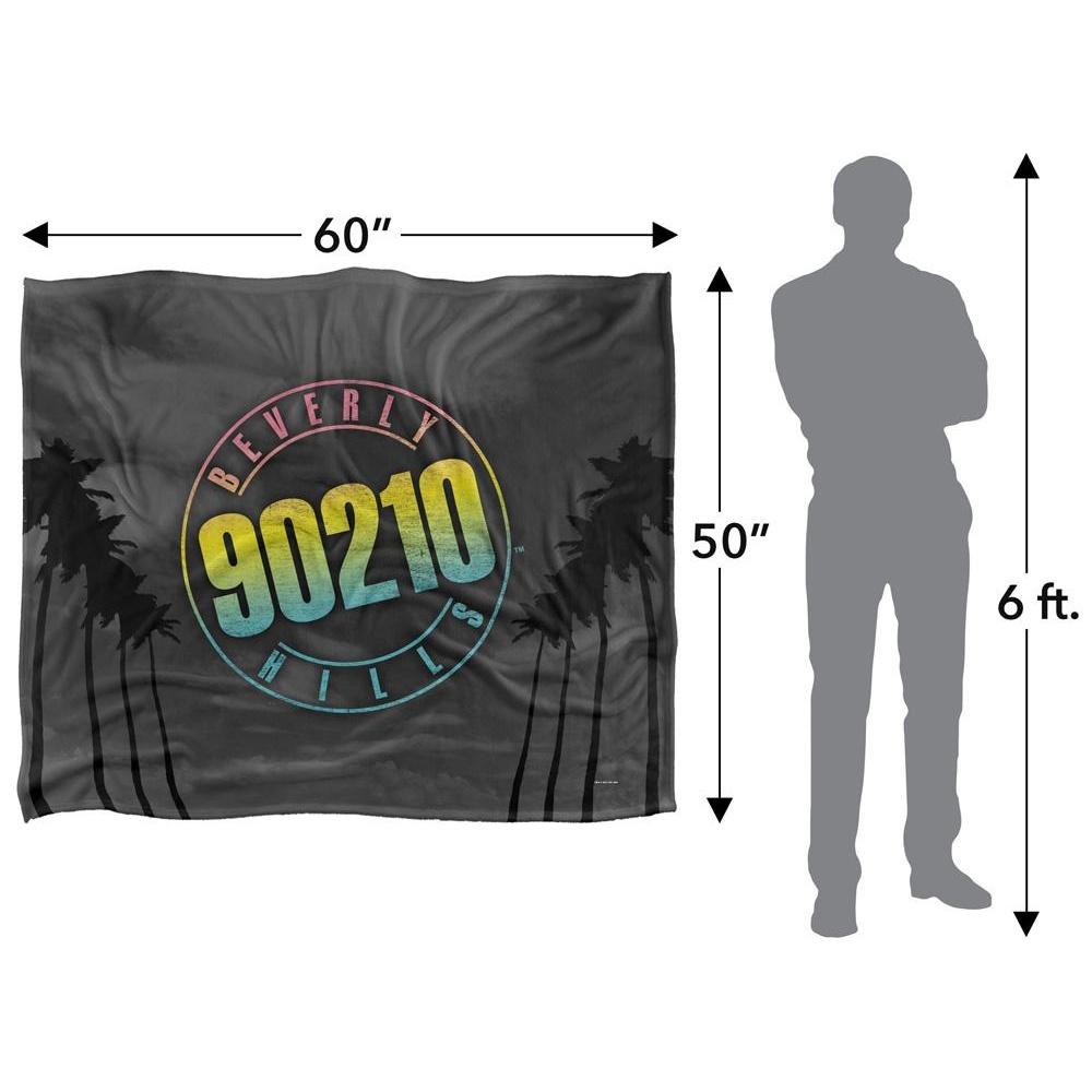 90210 Beverly Hills Silky Palm Tree Supersoft Blanket