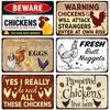 Metal Chicken Coop Signs Fresh Eggs Warning Beware Signs For Country Chicken Coop Decor Fun Gift For Chicken Coops Lover