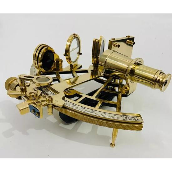 Морской твердый латунный рабочий секстант | Навигационный секстант | Тяжелый секстант | Винтажная корабельная модель секстанта «Астролябия»