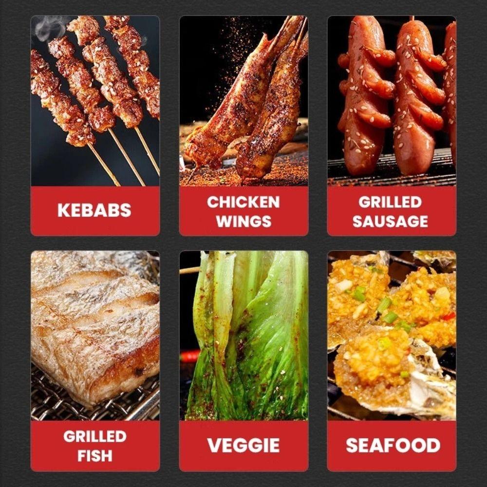 Reusable BBQ Roasting Rack Rectangular Baking Cooling Rack New Firewood Rack  Outdoor Barbeque Oven