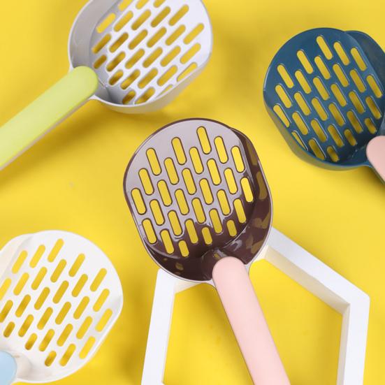 Cat Litter Shovel with Holder Cat Poop Scoop Sifting Shovel with Base Easy Clean Pet Waste Scooper for All Breeds