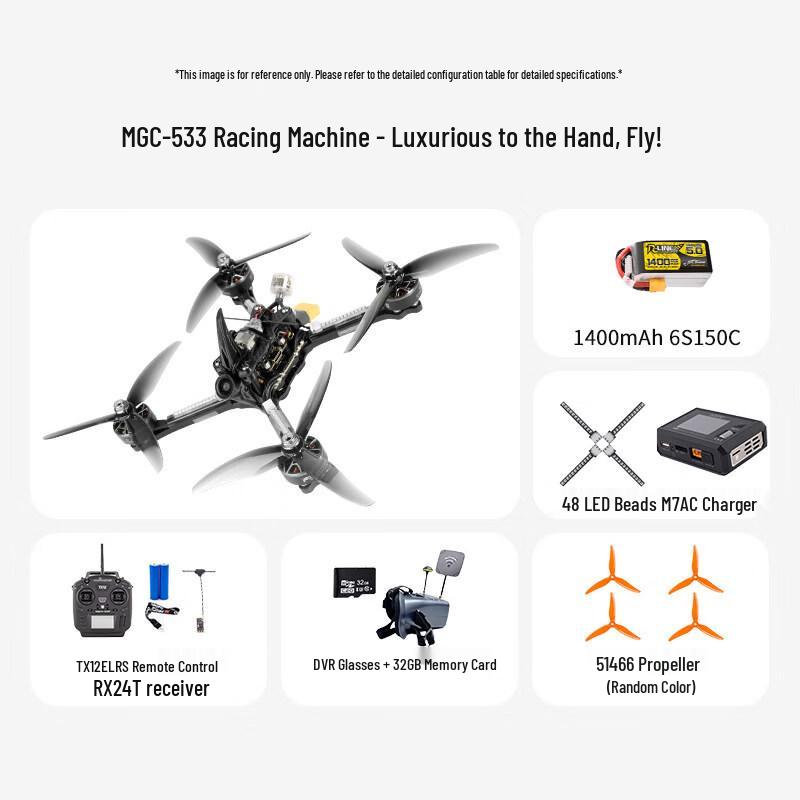 5-inch 6S FPV Racing Drone with LED Lights