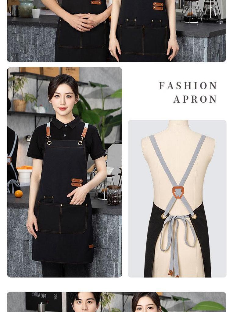 Водонепроницаемый фартук для молодого официанта с логотипом для ресторана молочного чая