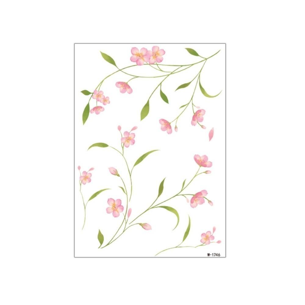 Realistic Flower in Spring Temporary Tattoos Waterproof Long Lasting Rose Stickers Tattoo Stickers Disposable DIY