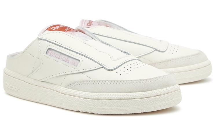 Кроссовки Club C Wmns Reebok без шнурков, мюли 'Chalk', женские GZ5319