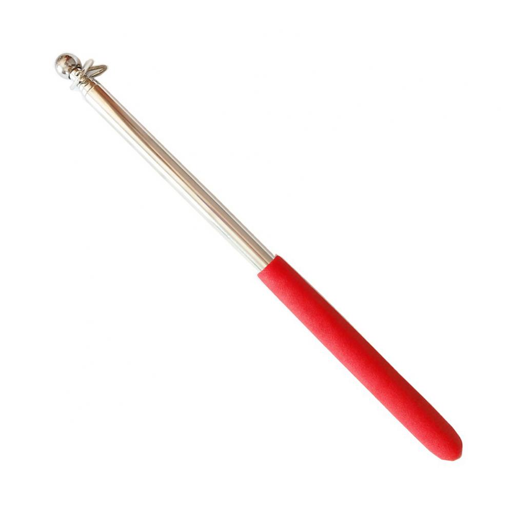 1m 2 Rings Flagpole Telescopic Stainless Steel Flagstaff Pole Teaching Pointer Guide Flag Pole Hanging Banner