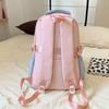 Junior High School Student Schoolbag Color Block Women's Large Capacity Backpack
