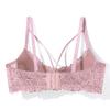 Однотонный кружевной бюстгальтер с цветочным принтом на бретельках, бюстгальтер с мягкой подкладкой на косточках, женское нижнее белье, чашка B