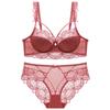 Sexy European & American Lace Cotton Lingerie - Plus Size Anti-Sagging Bra for a Smaller Look