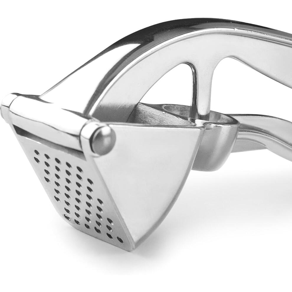 Garlic Press Stainless Steel with Ergonomic Handle and Dishwasher Safe Design for Easy Crushing and Mincing