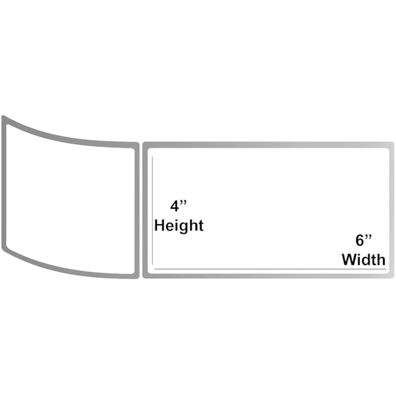 Brustro Self Adhesive White Direct Thermal Shipping 500 Labels Stickers Roll, 4 X 6-Inch (100X150 Mm - 1-Inch Core, Used