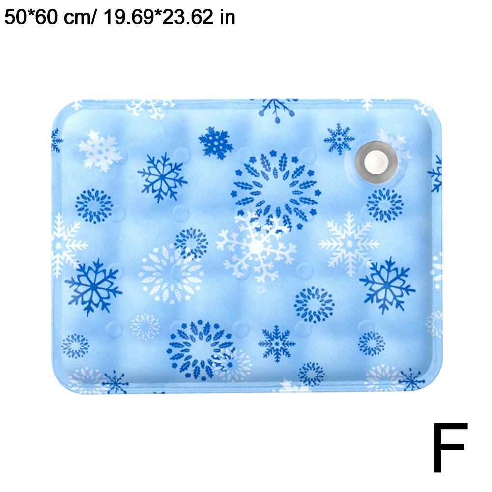 Прочный охлаждающий коврик с рисунком снежинки для домашних животных - Сохраняет прохладу для собак и кошек в помещении и на улице