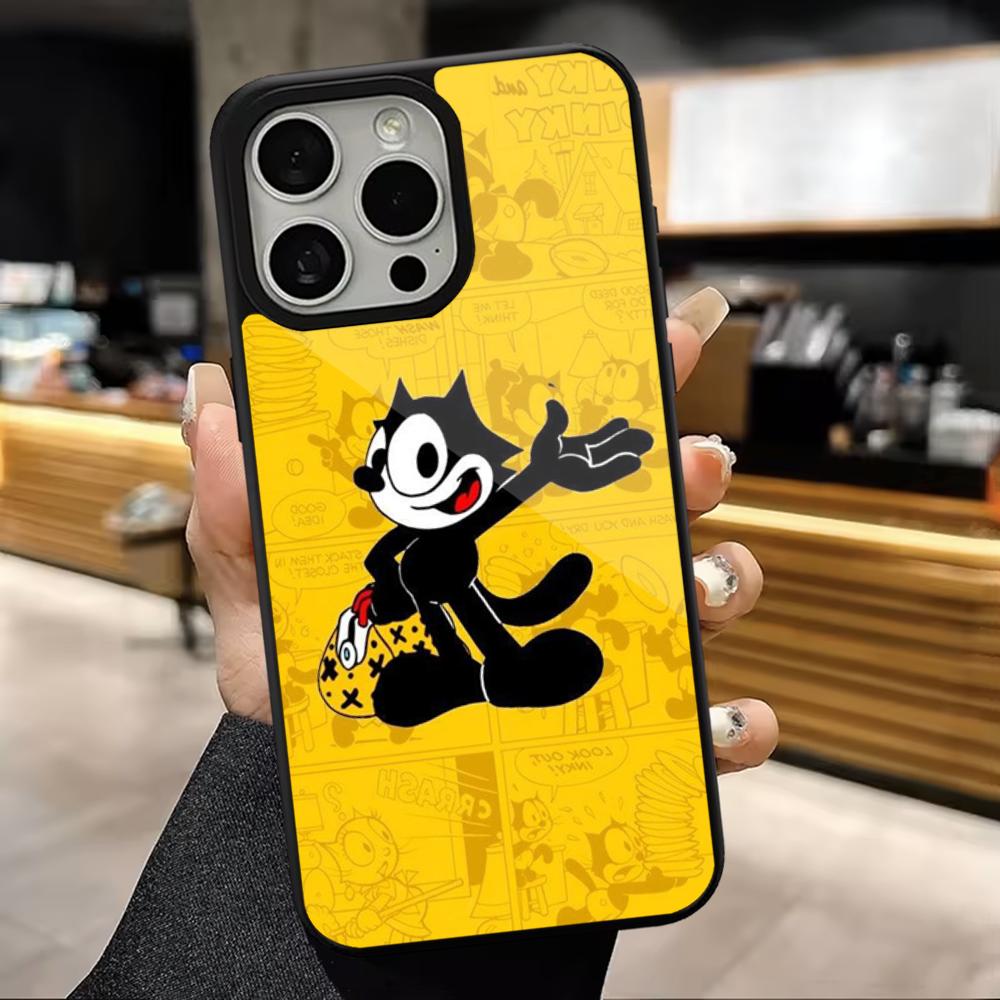 Cute F-Felix-ES The Cat Phone Case For iPhone 16,15,14,13,12,11,Pro,Max,Plus,Mini,Magsafe,Magnetic Wireless Charging Case