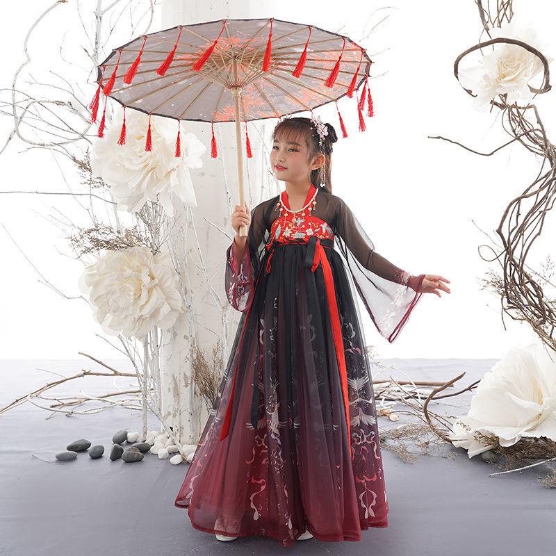 Платье для девочек Ханьфу, платье феи в китайском стиле династии Тан