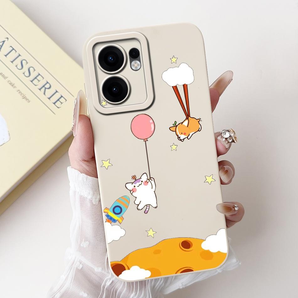 Для OPPO Reno13 F 4G 5G Reno13 Pro Милый Мультяшный Космический Кот Чехол для Телефона Reno 13F 13 13Pro Мягкий Силиконовый Ударопрочный Чехол